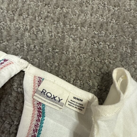 Roxy Blouse Ivory Long Sleeve Women’s Size Medium NWT - Picture 10 of 12